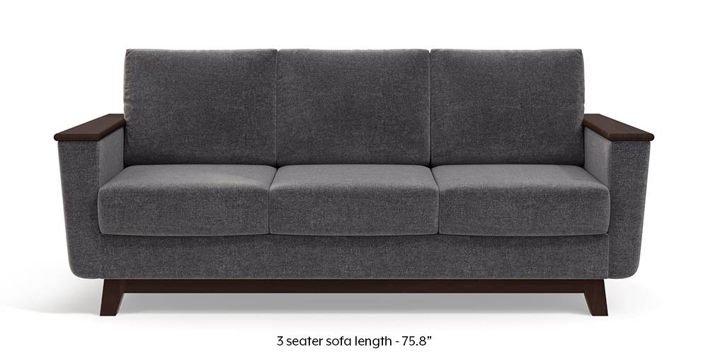 Corby Sofa (Smoke Grey) (3-seater Custom Set - Sofas, None Standard Set - Sofas, Smoke, Fabric Sofa Material, Regular Sofa Size, Regular Sofa Type) by Urban Ladder - - 258236