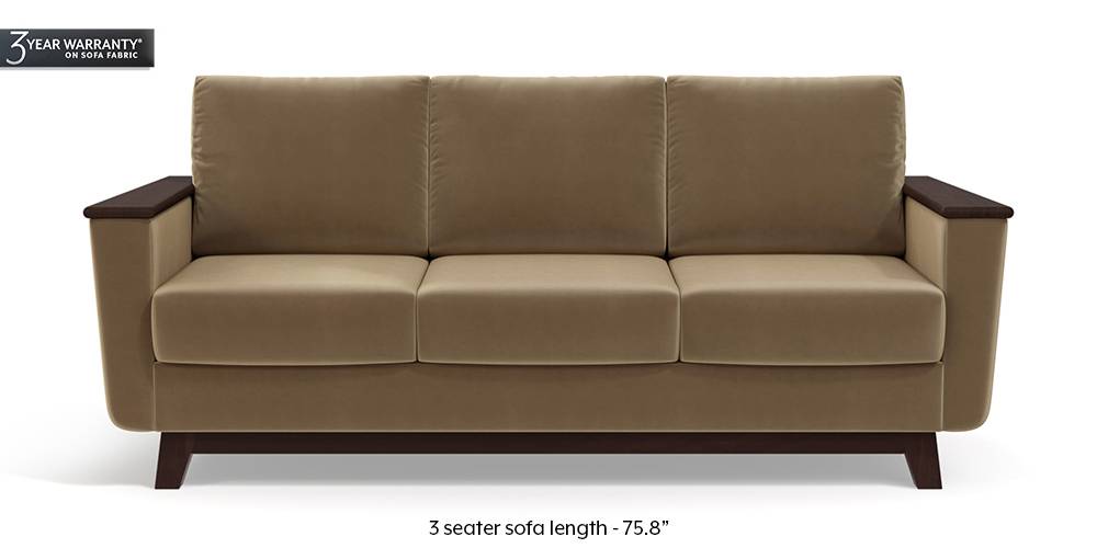 Corby Sofa (Tuscan Tan Velvet) by Urban Ladder