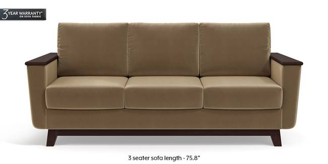 Corby Sofa (Fawn Velvet) (3-seater Custom Set - Sofas, None Standard Set - Sofas, Fabric Sofa Material, Regular Sofa Size, Regular Sofa Type, Fawn Velvet)