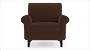 Oxford Sofa (Dark Earth, Fabric Sofa Material, Regular Sofa Size, Soft Cushion Type, Regular Sofa Type, Individual 1 Seater Sofa Component) by Urban Ladder