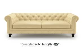 Winchester Leatherette Sofa (Cream)