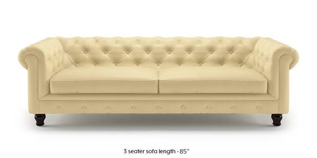 Winchester Leatherette Sofa (Cream) (Cream, 1-seater Custom Set - Sofas, None Standard Set - Sofas, Leatherette Sofa Material, Regular Sofa Size, Regular Sofa Type)