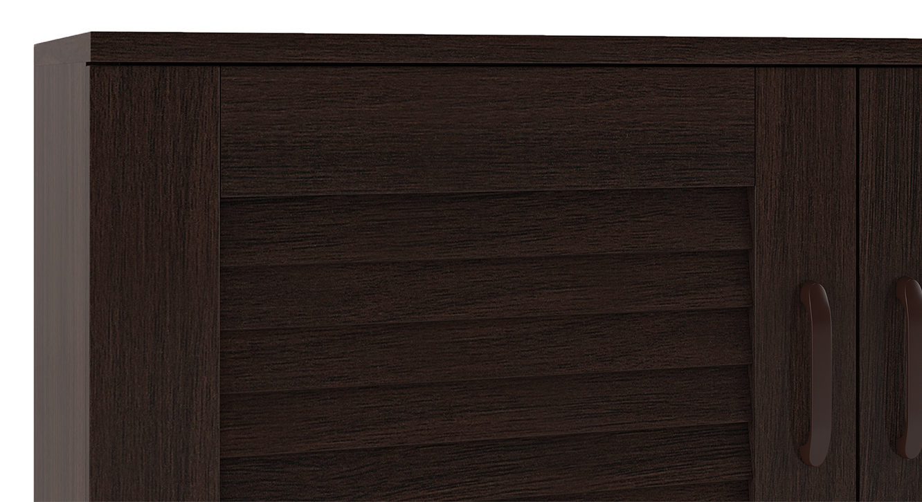 Bennis 21 Pair Shoe Rack in Dark Walnut Finish Urban Ladder