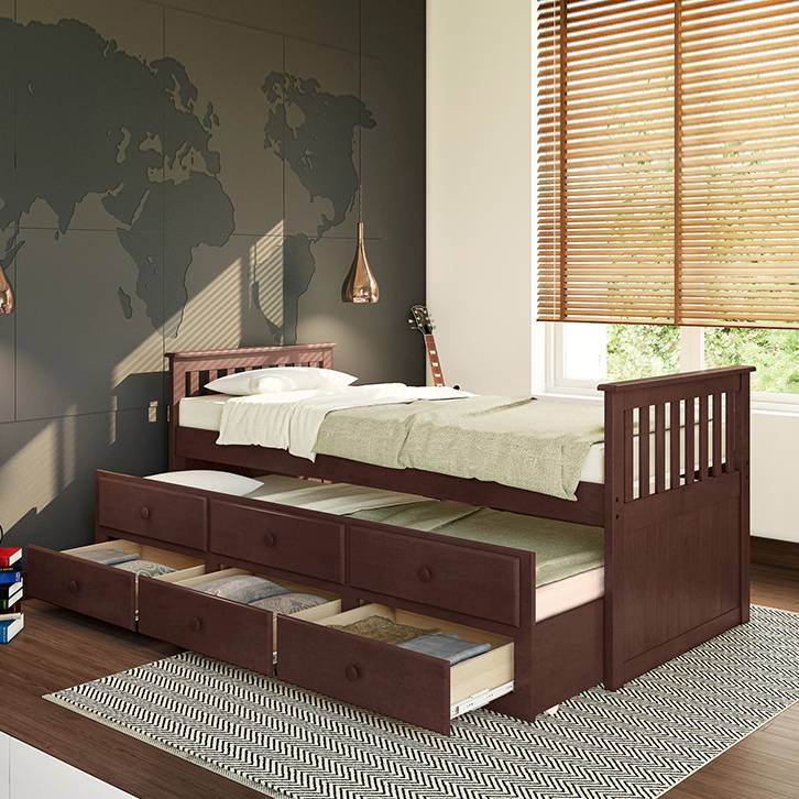 Trundle Bed Beds At, Queen Bed With Trundle