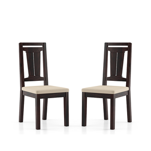 Dining Chairs Design Martha Solid Wood Dining Chair set of 2 in Mahogany Finish