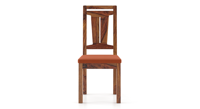 Martha Dining Chairs - Set Of 2 (Teak Finish, Burnt Orange) by Urban Ladder - Front View Design 1 - 266020