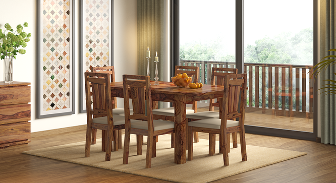 Martha Dining Chairs - Set Of 2 (Teak Finish, Wheat Brown) by Urban Ladder - Design 1 Full View - 266026