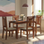 Catria martha 6 seater dining table set teak wheat brown lp