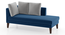 Sigmund Day Bed (Cobalt, Right Aligned) by Urban Ladder