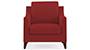Abbey Sofa (Fabric Sofa Material, Regular Sofa Size, Firm Cushion Type, Regular Sofa Type, Individual 1 Seater Sofa Component, Salsa Red) by Urban Ladder