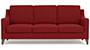 Abbey Sofa (Fabric Sofa Material, Regular Sofa Size, Firm Cushion Type, Regular Sofa Type, Individual 3 Seater Sofa Component, Salsa Red) by Urban Ladder