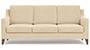 Abbey Sofa (Fabric Sofa Material, Regular Sofa Size, Firm Cushion Type, Regular Sofa Type, Individual 3 Seater Sofa Component, Birch Beige) by Urban Ladder