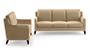 Abbey Sofa (Fabric Sofa Material, Regular Sofa Size, Firm Cushion Type, Regular Sofa Type, Master Sofa Component, Tuscan Tan Velvet) by Urban Ladder