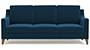 Abbey Sofa (Cobalt, Fabric Sofa Material, Regular Sofa Size, Soft Cushion Type, Regular Sofa Type, Individual 3 Seater Sofa Component) by Urban Ladder