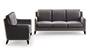 Abbey Sofa (Smoke, Fabric Sofa Material, Regular Sofa Size, Soft Cushion Type, Regular Sofa Type, Master Sofa Component) by Urban Ladder