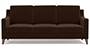 Abbey Sofa (Dark Earth, Fabric Sofa Material, Regular Sofa Size, Soft Cushion Type, Regular Sofa Type, Individual 3 Seater Sofa Component) by Urban Ladder