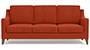 Abbey Sofa (Lava, Fabric Sofa Material, Regular Sofa Size, Soft Cushion Type, Regular Sofa Type, Individual 3 Seater Sofa Component) by Urban Ladder