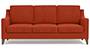 Abbey Sofa (Lava, Fabric Sofa Material, Regular Sofa Size, Soft Cushion Type, Regular Sofa Type, Individual 3 Seater Sofa Component) by Urban Ladder