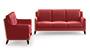 Abbey Sofa (Fabric Sofa Material, Regular Sofa Size, Soft Cushion Type, Regular Sofa Type, Master Sofa Component, Salsa Red) by Urban Ladder