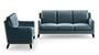 Abbey Sofa (Indigo Blue, Fabric Sofa Material, Regular Sofa Size, Soft Cushion Type, Regular Sofa Type, Master Sofa Component) by Urban Ladder