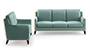 Abbey Sofa (Fabric Sofa Material, Regular Sofa Size, Soft Cushion Type, Regular Sofa Type, Master Sofa Component, Dusty Turquoise Velvet) by Urban Ladder