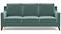 Abbey Sofa (Fabric Sofa Material, Regular Sofa Size, Soft Cushion Type, Regular Sofa Type, Individual 3 Seater Sofa Component, Dusty Turquoise Velvet) by Urban Ladder