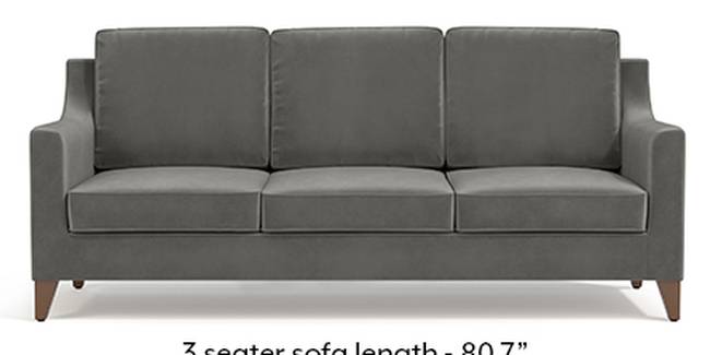 Abbey Sofa (Fabric Sofa Material, Regular Sofa Size, Soft Cushion Type, Regular Sofa Type, Master Sofa Component, Ash Grey Velvet)