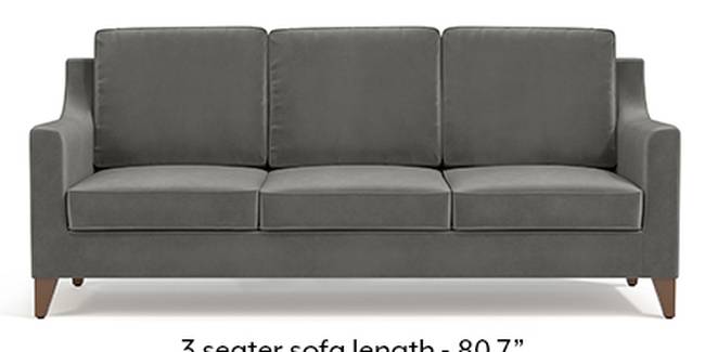 Abbey Sofa (Fabric Sofa Material, Regular Sofa Size, Soft Cushion Type, Regular Sofa Type, Master Sofa Component, Ash Grey Velvet)