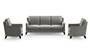 Abbey Sofa (Fabric Sofa Material, Regular Sofa Size, Soft Cushion Type, Regular Sofa Type, Master Sofa Component, Ash Grey Velvet) by Urban Ladder