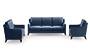 Abbey Sofa (Fabric Sofa Material, Regular Sofa Size, Soft Cushion Type, Regular Sofa Type, Master Sofa Component, Sea Port Blue Velvet) by Urban Ladder
