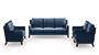 Abbey Sofa (Fabric Sofa Material, Regular Sofa Size, Soft Cushion Type, Regular Sofa Type, Master Sofa Component, Sea Port Blue Velvet) by Urban Ladder