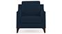 Abbey Sofa (Fabric Sofa Material, Regular Sofa Size, Soft Cushion Type, Regular Sofa Type, Individual 1 Seater Sofa Component, Sea Port Blue Velvet) by Urban Ladder