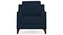 Abbey Sofa (Fabric Sofa Material, Regular Sofa Size, Soft Cushion Type, Regular Sofa Type, Individual 1 Seater Sofa Component, Sea Port Blue Velvet) by Urban Ladder