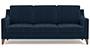 Abbey Sofa (Fabric Sofa Material, Regular Sofa Size, Soft Cushion Type, Regular Sofa Type, Individual 3 Seater Sofa Component, Sea Port Blue Velvet) by Urban Ladder