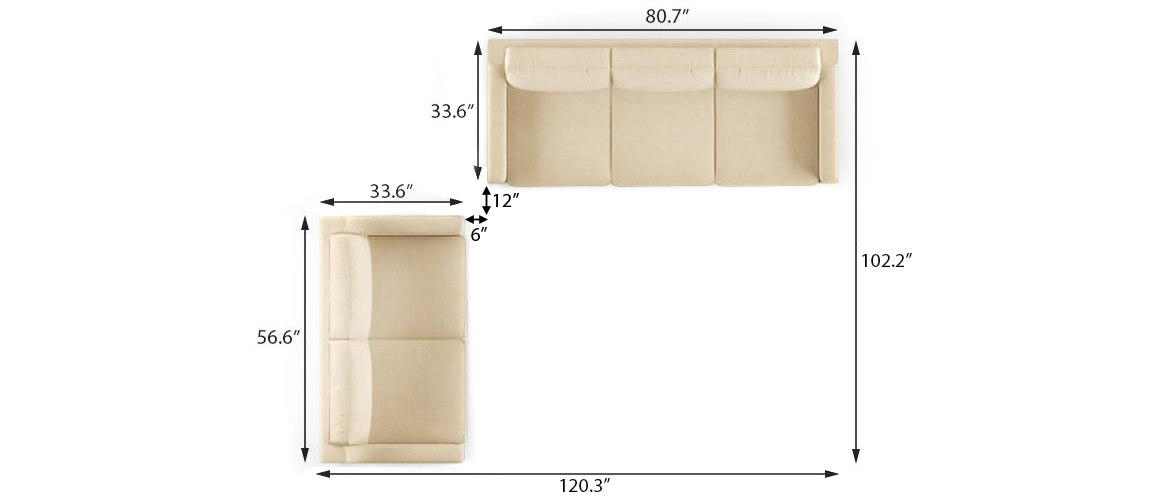 Abbey Sofa Urban Ladder Mika 3 seater sofa, fabric dimension :overall dimension l: abbey sofa