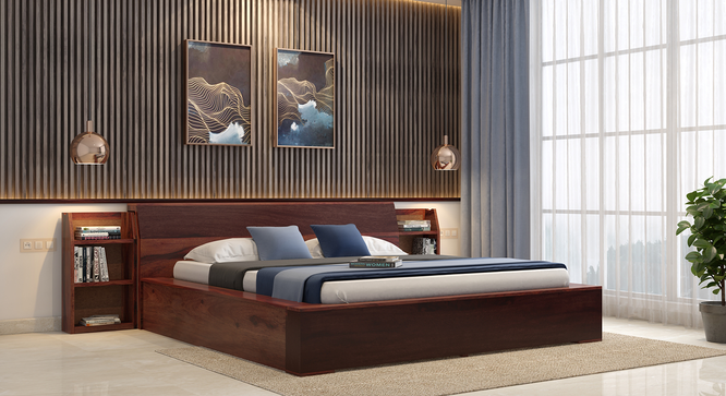 Sentosa Box Storage Platform Bed Solid, Solid Wood King Size Headboard With Storage