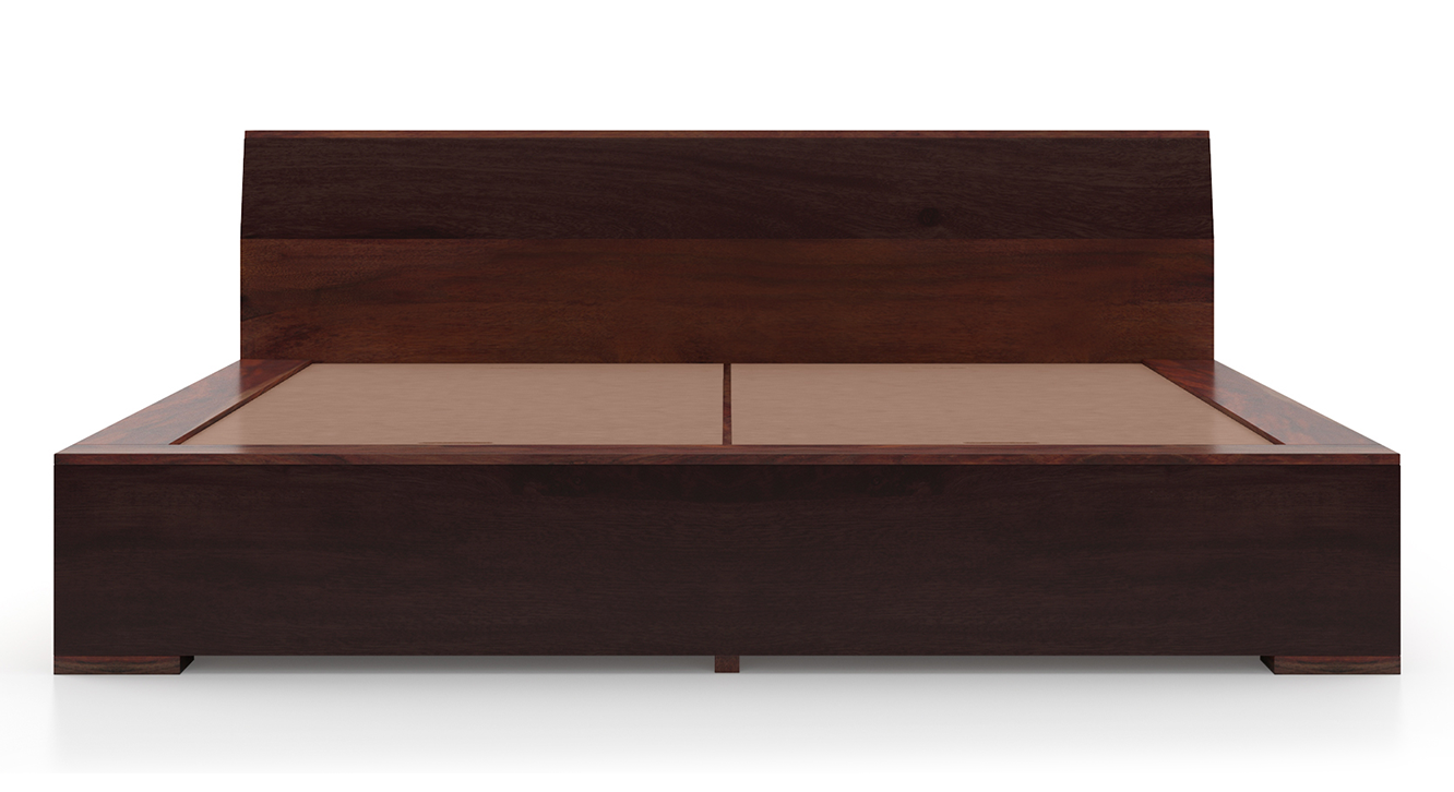 Sentosa Solid Wood King Size Box Storage Bed in Two Tone Finish Urban