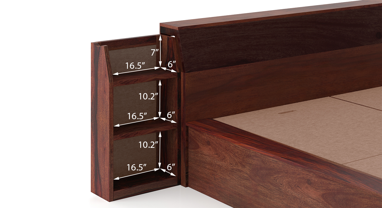 Sentosa Box Storage Platform Bed (Solid Wood) Urban Ladder