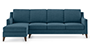 Abbey Sofa (Fabric Sofa Material, Regular Sofa Size, Soft Cushion Type, Sectional Sofa Type, Sectional Master Sofa Component, Colonial Blue) by Urban Ladder