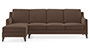 Abbey Sofa (Fabric Sofa Material, Regular Sofa Size, Soft Cushion Type, Sectional Sofa Type, Sectional Master Sofa Component, Daschund Brown) by Urban Ladder