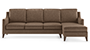 Abbey Sofa (Mocha, Fabric Sofa Material, Regular Sofa Size, Soft Cushion Type, Sectional Sofa Type, Sectional Master Sofa Component) by Urban Ladder
