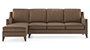 Abbey Sofa (Mocha, Fabric Sofa Material, Regular Sofa Size, Soft Cushion Type, Sectional Sofa Type, Sectional Master Sofa Component) by Urban Ladder
