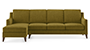 Abbey Sofa (Olive, Fabric Sofa Material, Regular Sofa Size, Soft Cushion Type, Sectional Sofa Type, Sectional Master Sofa Component) by Urban Ladder