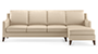 Abbey Sofa (Pearl, Fabric Sofa Material, Regular Sofa Size, Soft Cushion Type, Sectional Sofa Type, Sectional Master Sofa Component) by Urban Ladder