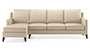 Abbey Sofa (Pearl, Fabric Sofa Material, Regular Sofa Size, Soft Cushion Type, Sectional Sofa Type, Sectional Master Sofa Component) by Urban Ladder