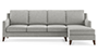 Abbey Sofa (Fabric Sofa Material, Regular Sofa Size, Soft Cushion Type, Sectional Sofa Type, Sectional Master Sofa Component, Vapour Grey) by Urban Ladder