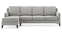 Abbey Sofa (Fabric Sofa Material, Regular Sofa Size, Soft Cushion Type, Sectional Sofa Type, Sectional Master Sofa Component, Vapour Grey) by Urban Ladder