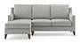 Abbey Sofa (Fabric Sofa Material, Regular Sofa Size, Soft Cushion Type, Sectional Sofa Type, Sectional Master Sofa Component, Vapour Grey) by Urban Ladder