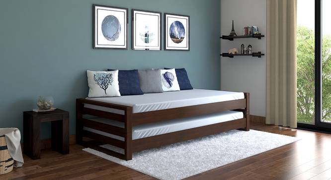 Yuri Stackable Bed (Dark Walnut Finish) by Urban Ladder