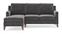 Abbey Sofa (Smoke, Fabric Sofa Material, Regular Sofa Size, Soft Cushion Type, Sectional Sofa Type, Sectional Master Sofa Component) by Urban Ladder